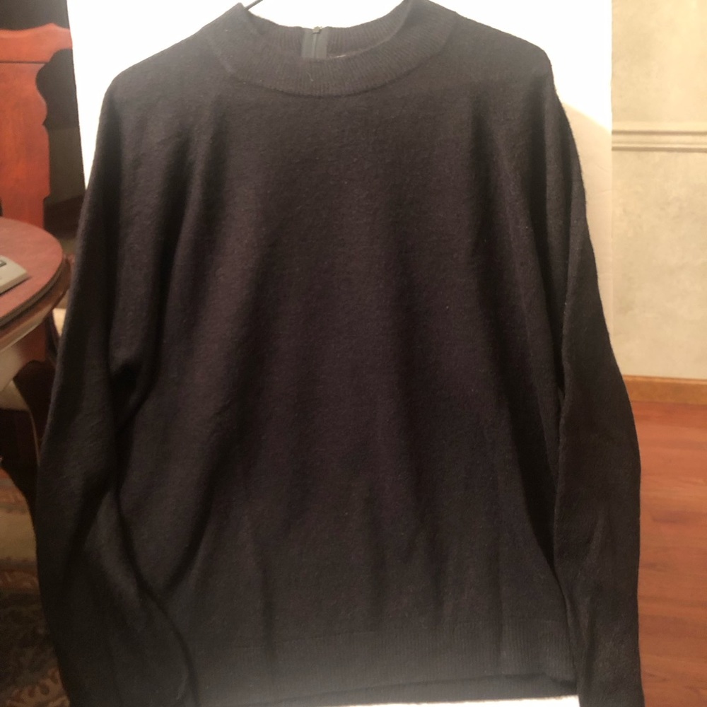 Black sweater with half zipper in back